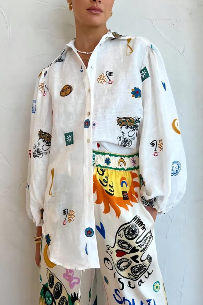 Personalized Graffiti Lantern Sleeve Shirt