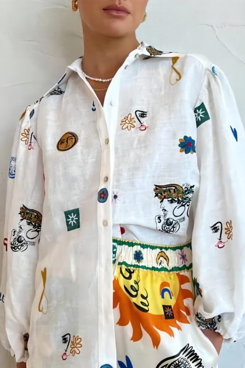 Personalized Graffiti Lantern Sleeve Shirt