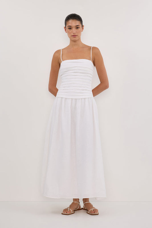 Reena White Midi Dress